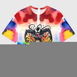 Футболка оверсайз мужская Веном присмотрелся к Морти - ядовитая слизь, цвет: 3D-принт