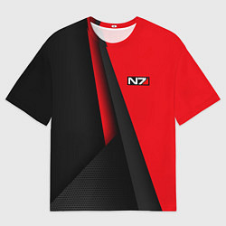 Футболка оверсайз мужская N7 - красная униформа, цвет: 3D-принт