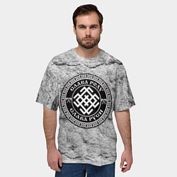 Футболка оверсайз мужская Белобог - слава роду, цвет: 3D-принт — фото 2