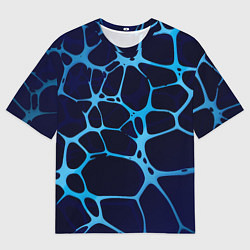 Мужская футболка оверсайз Aqua - абстракция