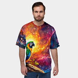 Футболка оверсайз мужская Ара в космосе, цвет: 3D-принт — фото 2