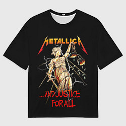 Футболка оверсайз мужская Metallica justice for all, цвет: 3D-принт
