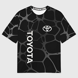 Футболка оверсайз мужская Toyota - монохромный аква, цвет: 3D-принт