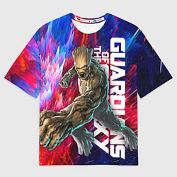 Футболка оверсайз мужская Guardians of the galaxy - Groot and Rocket, цвет: 3D-принт