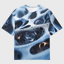 Мужская футболка оверсайз Текстура объемных сот