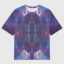 Мужская футболка оверсайз Тай-дай космос