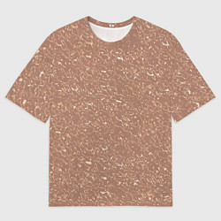 Мужская футболка оверсайз Пастельный коричневый текстура