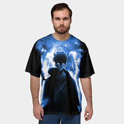 Футболка оверсайз мужская Поднятие уровня в одиночку - магистр теней, цвет: 3D-принт — фото 2