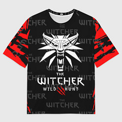 Футболка оверсайз мужская Ведьмак - волк, цвет: 3D-принт