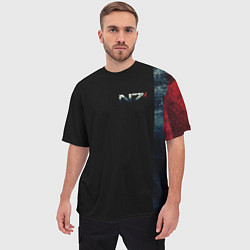 Футболка оверсайз мужская Shepard N7 - светлый, цвет: 3D-принт — фото 2