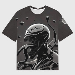 Футболка оверсайз мужская Веном - ядовитая слизь, цвет: 3D-принт