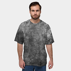Футболка оверсайз мужская Абстракция - gray wall, цвет: 3D-принт — фото 2