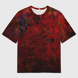 Футболка оверсайз мужская Абстракция - dark grunge mood, цвет: 3D-принт