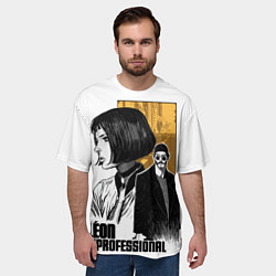 Футболка оверсайз мужская Леон - Жан и Натали, цвет: 3D-принт — фото 2