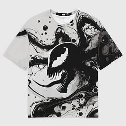 Футболка оверсайз мужская Морда свирепого симбиота - нейроарт, цвет: 3D-принт