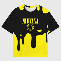 Футболка оверсайз мужская Нирвана потёки, цвет: 3D-принт