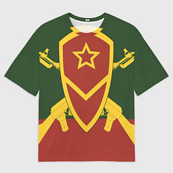 Мужская футболка оверсайз Мотострелковые войска: герб со щитом