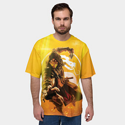 Футболка оверсайз мужская Скорпион - Mortal Kombat, цвет: 3D-принт — фото 2