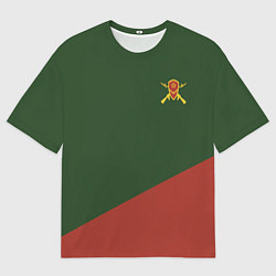 Мужская футболка оверсайз Мотострелковые войска: герб со щитом