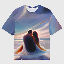 Футболка оверсайз мужская Влюбленные на рассвете, цвет: 3D-принт