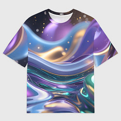 Мужская футболка оверсайз Космическая краска
