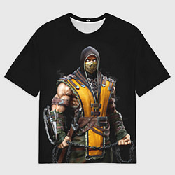Футболка оверсайз мужская Mortal kombat - Scorpion, цвет: 3D-принт