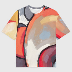 Мужская футболка оверсайз Абстракция с кругами