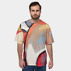 Футболка оверсайз мужская Абстракция с кругами, цвет: 3D-принт — фото 2