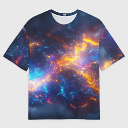 Футболка оверсайз мужская Космическая текстура фон, цвет: 3D-принт