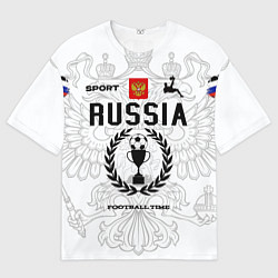 Футболка оверсайз мужская Футбольная форма Россия с номером 10, цвет: 3D-принт