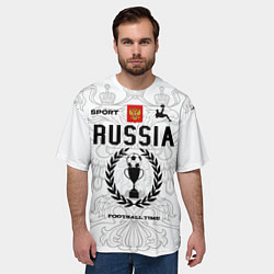 Футболка оверсайз мужская Футбольная форма Россия с номером 10, цвет: 3D-принт — фото 2