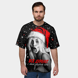 Футболка оверсайз мужская Все дуреют с этой звездной ночи, цвет: 3D-принт — фото 2