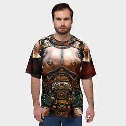 Футболка оверсайз мужская Рыцарские доспехи фэнтези Стимпанк, цвет: 3D-принт — фото 2
