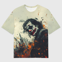 Футболка оверсайз мужская Джокер стиль красок, цвет: 3D-принт
