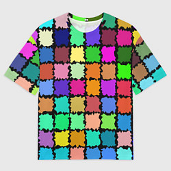 Мужская футболка оверсайз Лоскутки