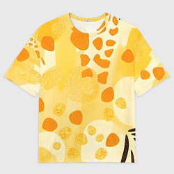 Футболка оверсайз мужская Солнечные пятна жирафа, цвет: 3D-принт