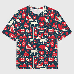 Мужская футболка оверсайз Канада