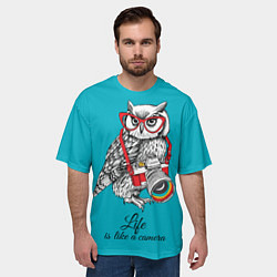 Футболка оверсайз мужская Жизнь подобна камере, цвет: 3D-принт — фото 2