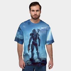 Футболка оверсайз мужская Mass Effect - ai art fantasy, цвет: 3D-принт — фото 2