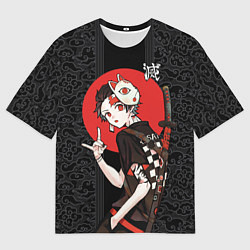 Футболка оверсайз мужская Танджиро Камадо убийца демонов, цвет: 3D-принт