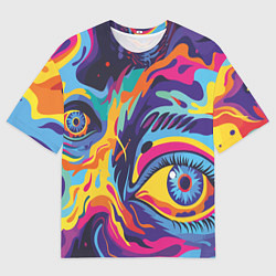 Мужская футболка оверсайз Глаза вселенной