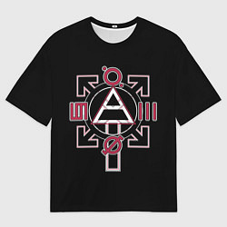 Футболка оверсайз мужская 30 Seconds to Mars - poster, цвет: 3D-принт