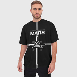 Футболка оверсайз мужская 30 Seconds to Mars - poster, цвет: 3D-принт — фото 2