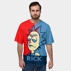 Футболка оверсайз мужская Rick pop art, цвет: 3D-принт — фото 2