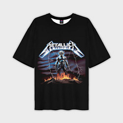 Футболка оверсайз мужская Metallica - neon fantasy, цвет: 3D-принт
