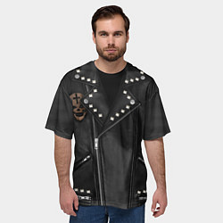 Футболка оверсайз мужская Косуха с черепом, цвет: 3D-принт — фото 2