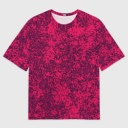 Футболка оверсайз мужская Насыщенный розовый текстура, цвет: 3D-принт