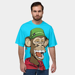 Футболка оверсайз мужская NFT smile ape, цвет: 3D-принт — фото 2