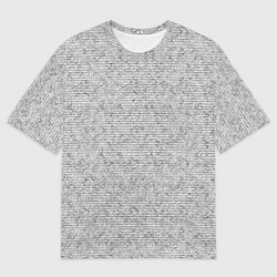 Мужская футболка оверсайз Текстура в тонкую полоску серый