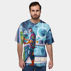 Футболка оверсайз мужская Здоровое питание, цвет: 3D-принт — фото 2